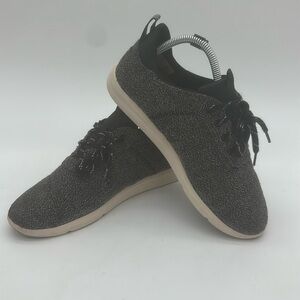 TOMS Womens 9M Cabrillo Paseo Del Rey Gray Brindle Knit Low Lace Up Foam Sneaker